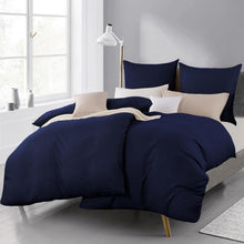 Bettwäsche Set 135x200 Blau Mikrofaser 4-teilig