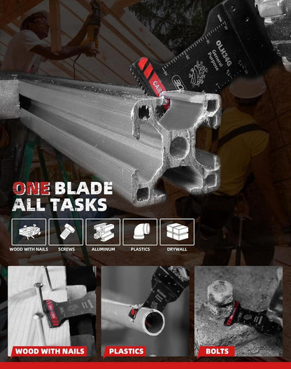 EZARC Hartmetall Multitool Sägeblätter 3tlg - für Metall Nägel Holz Gips Trockenbau PVC