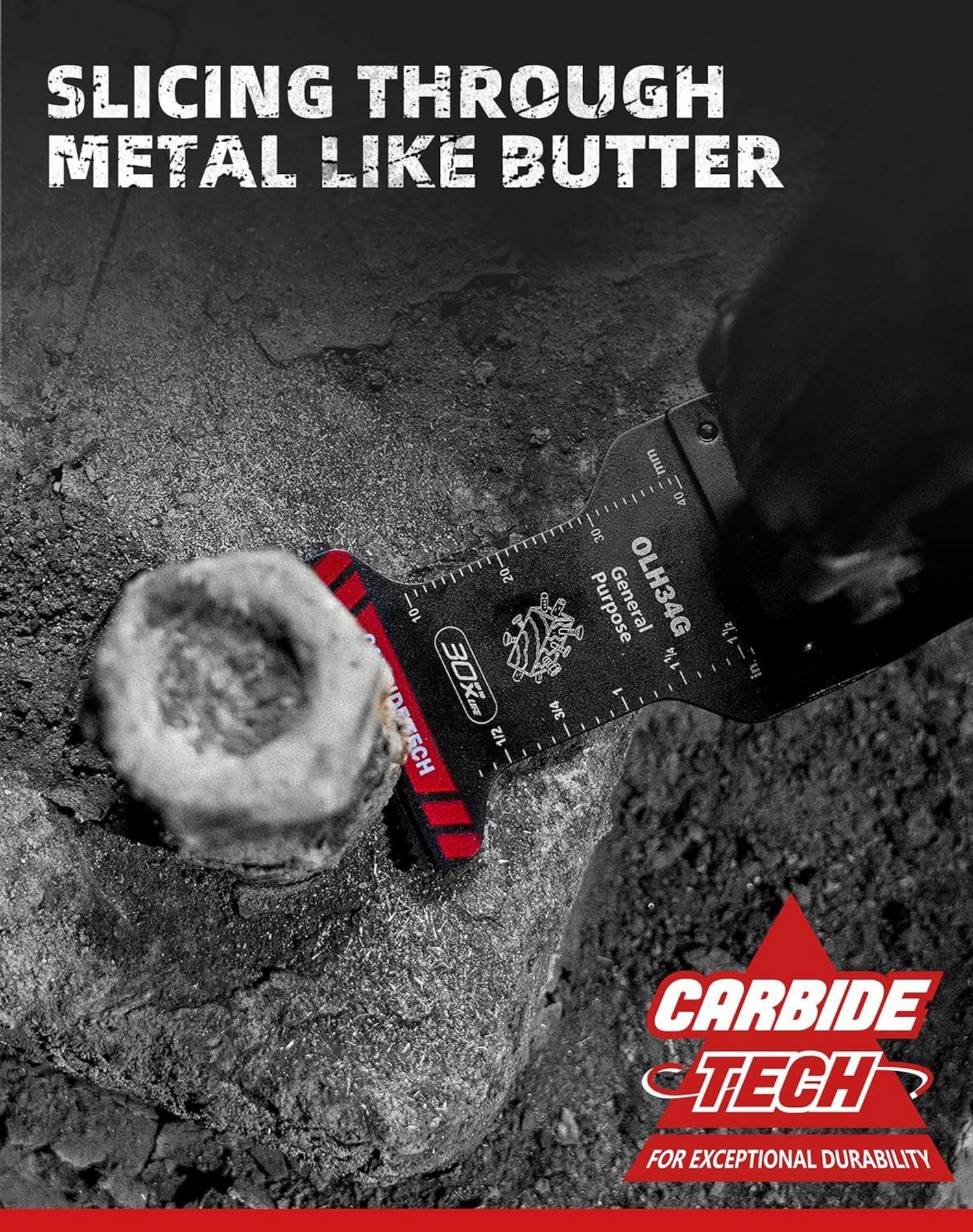 Multitool Sägeblätter Hartmetall 3tlg für Holz Metall Gips