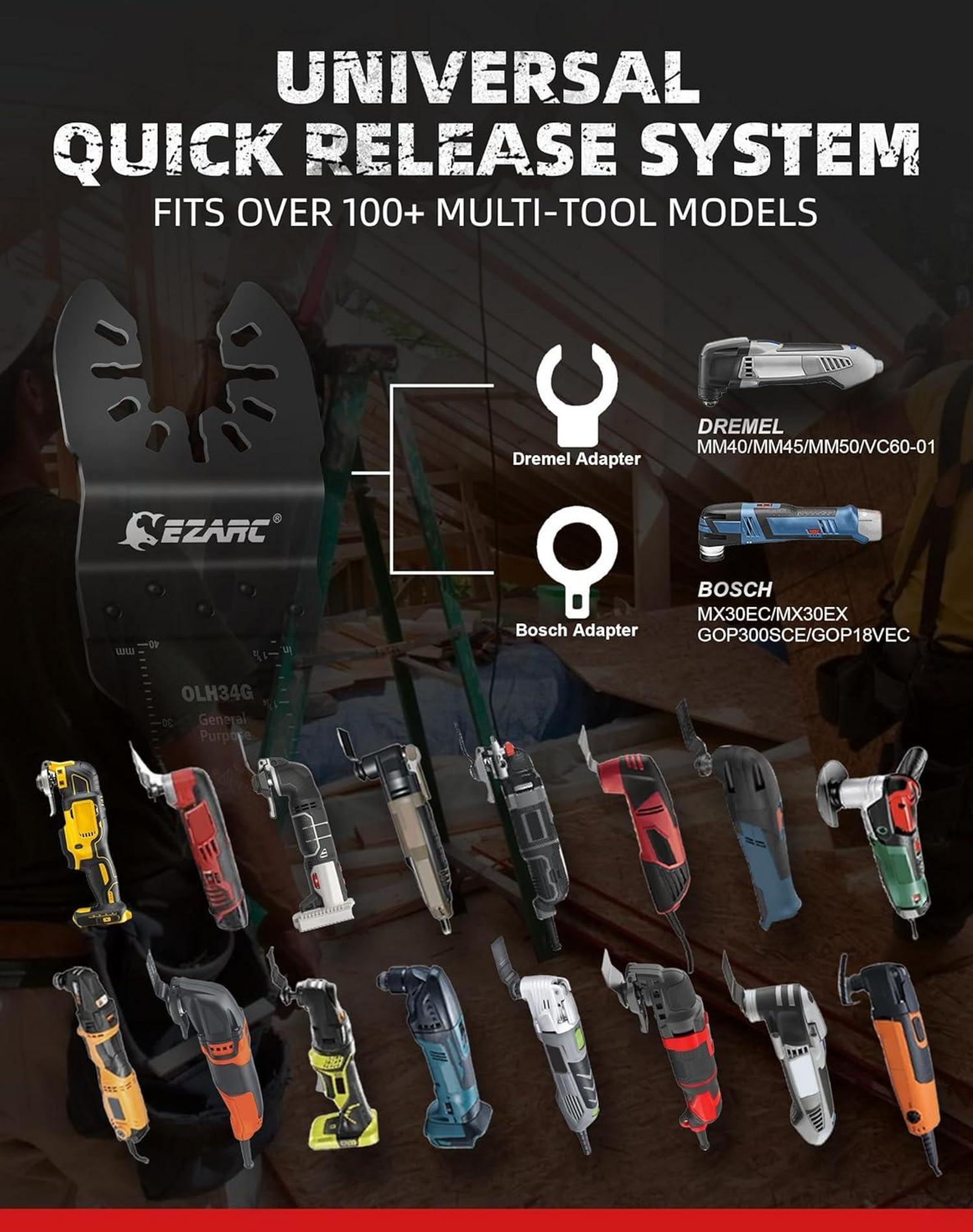 EZARC Hartmetall Multitool Sägeblätter 3tlg Carbide Allzweck für