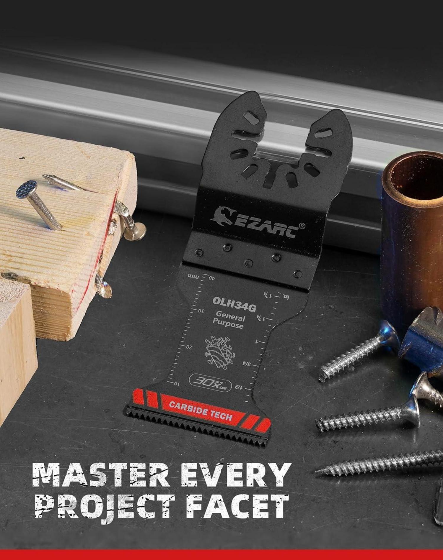 Multitool Sägeblätter Hartmetall 3tlg für Holz Metall Gips