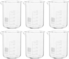 Laborglas Messbecher Set 6-teilig Chemie Laborbedarf 50ml Experiment