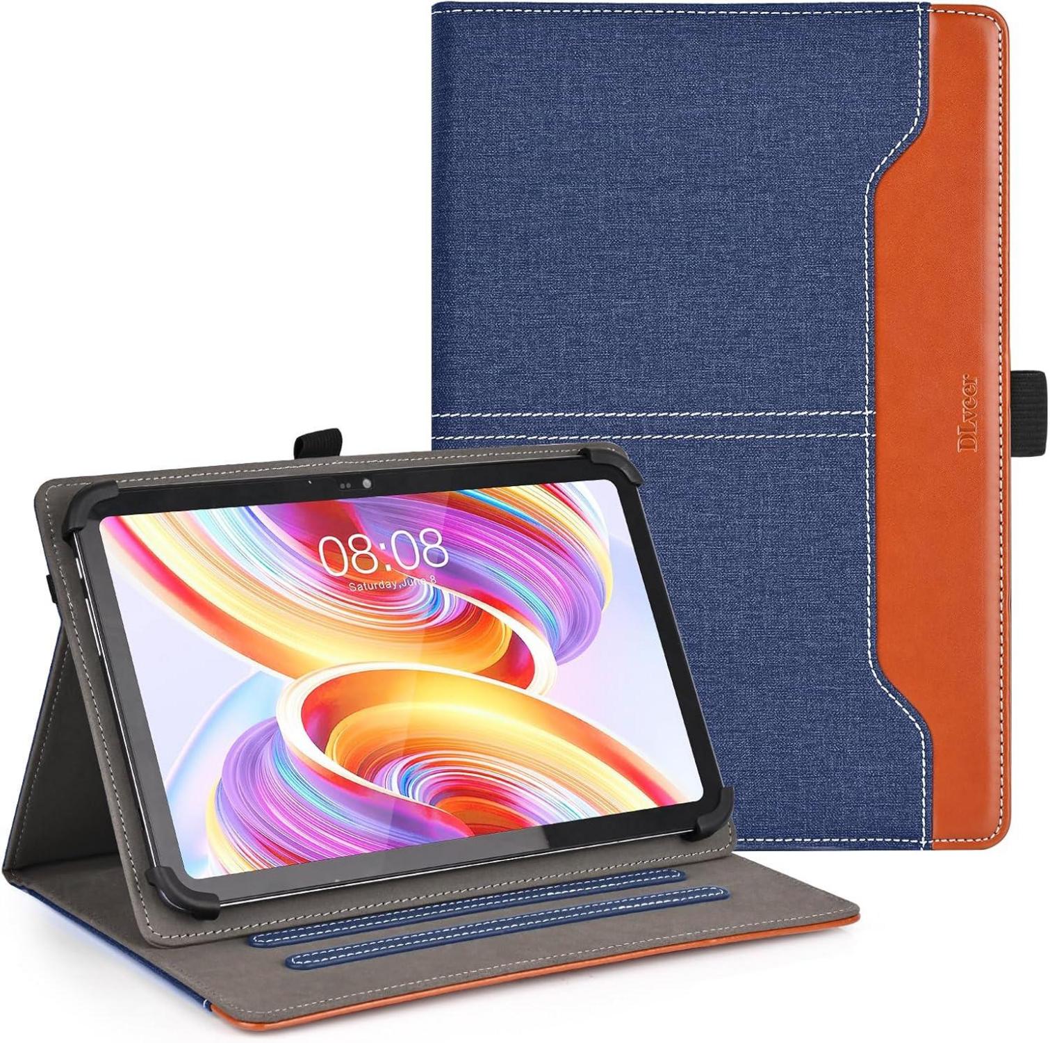 Universal Tablet Hülle für 10-11 Zoll Tablet Blau PU Leder