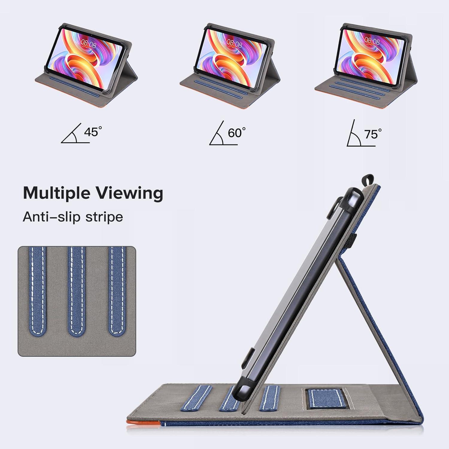 DLveer Universal Tablet Hülle für 10-11 Zoll Tablet, Blau