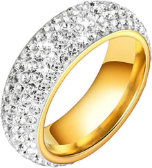 Edelstahl Ringe Herren Zirkon Silber Ehering Gold