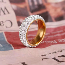 Edelstahl Herrenringe 8mm Zirkon Silber Gold Ehering 50