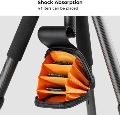 K&F Concept 4 Stück Filter-Taschen bis 95 mm Objektivfilter Organizer