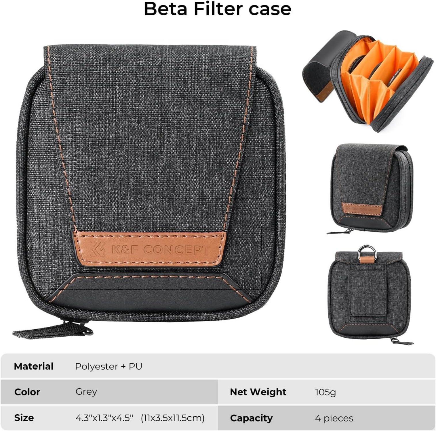 4 Stück Kamera Filter Taschen 4-in-1 95mm Objektivfilter Aufbewahrung