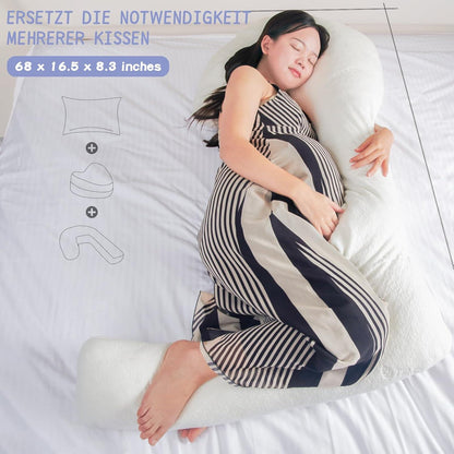 Körperkissen für Seitenschläfer, Memory Foam, 68 Zoll, Schwangeren