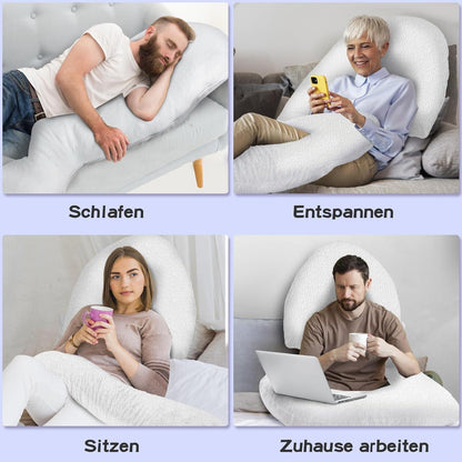 Körperkissen für Seitenschläfer Memory Foam 68 Zoll multifunktional