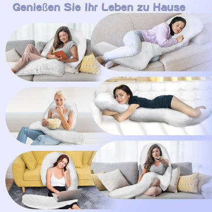 SAHEYER Körperkissen 3-förmiges Memory Foam für Seitenschläfer 68 Zoll