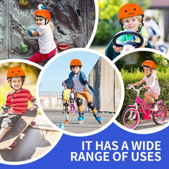BURSUN Kinder Fahrradhelm Skaterhelm S:48-54cm Orange