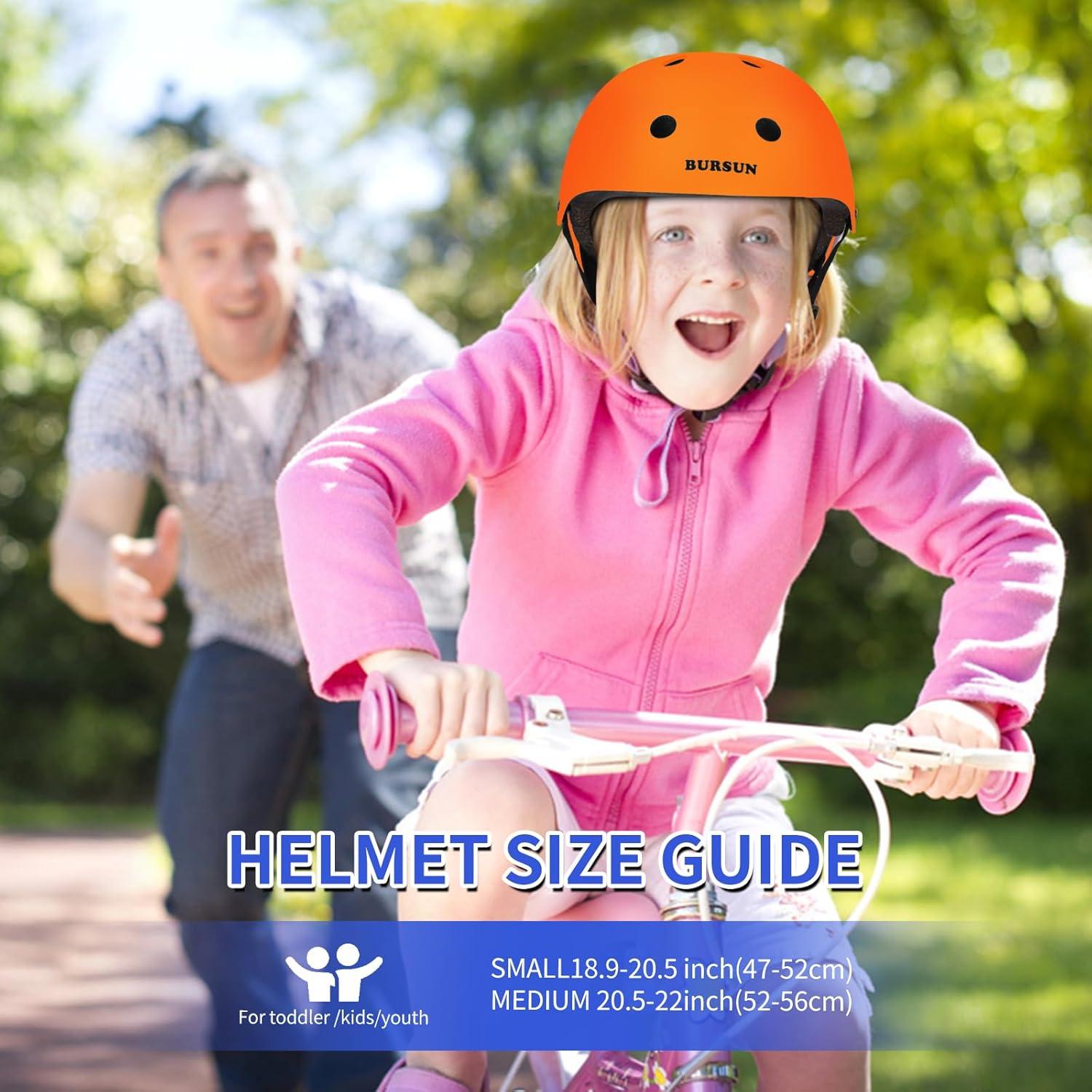 Kinder Fahrradhelm Skaterhelm 2-16 Jahre S:48-54cm Orange