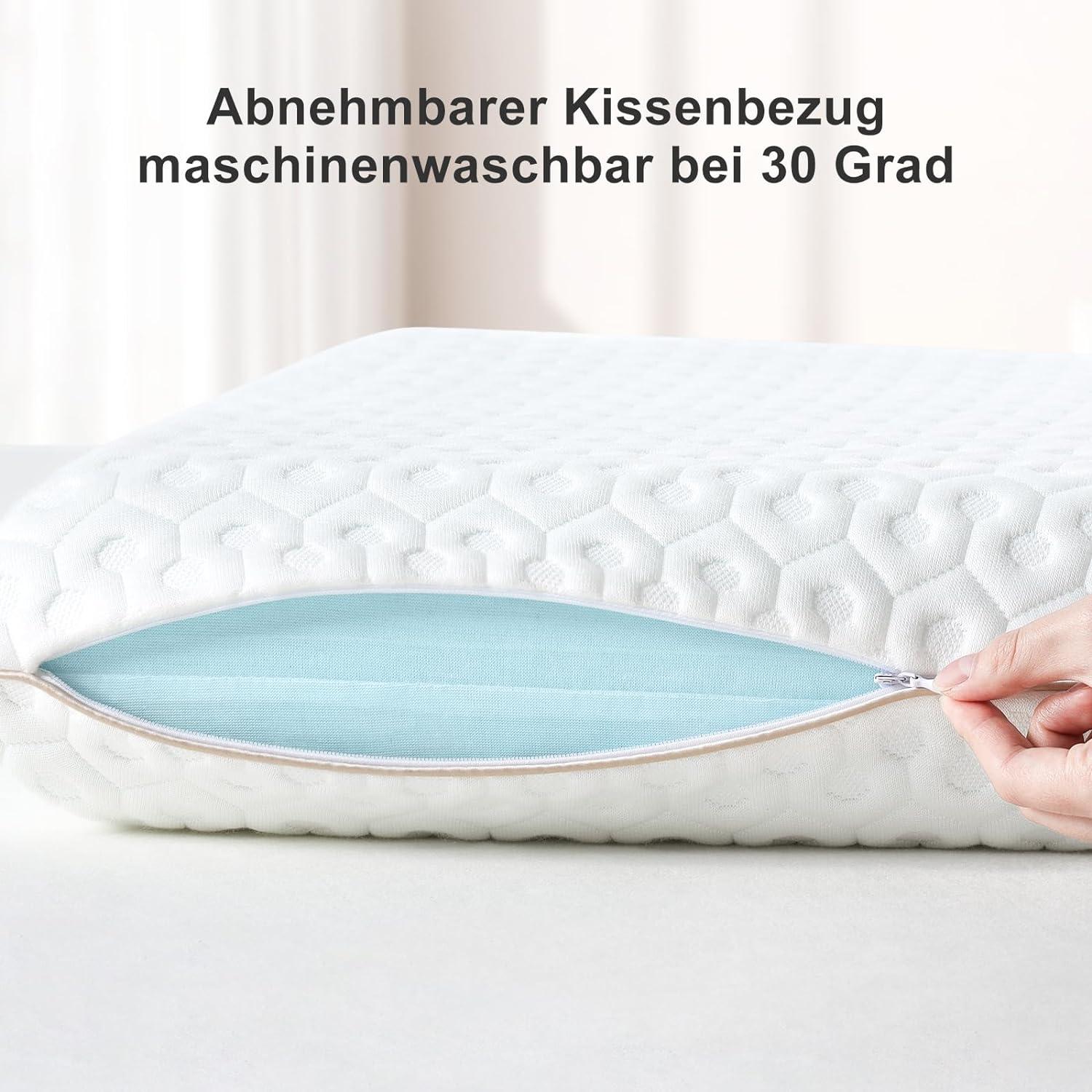 Orthopädisches Memory Foam Kissen 40x60cm 13cm Höhe abnehmbarer Bezug OEKO-TEX