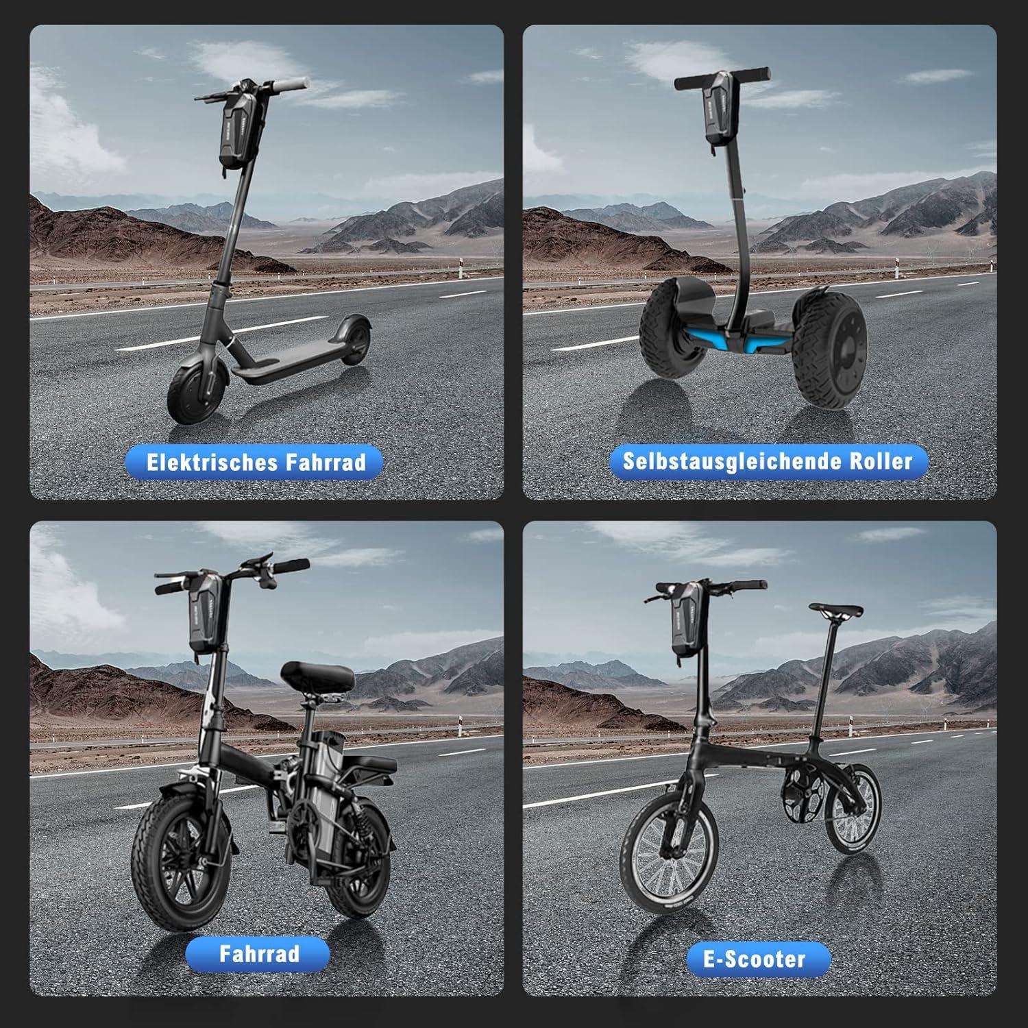 Wasserdichte Elektroroller Lenkertasche 2/3L mit Schnellspanner Eva-Hartschale