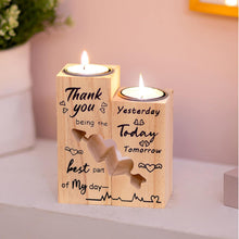 Holz-Kerzenhalter Herzform Geschenk Hochzeit Valentinstag