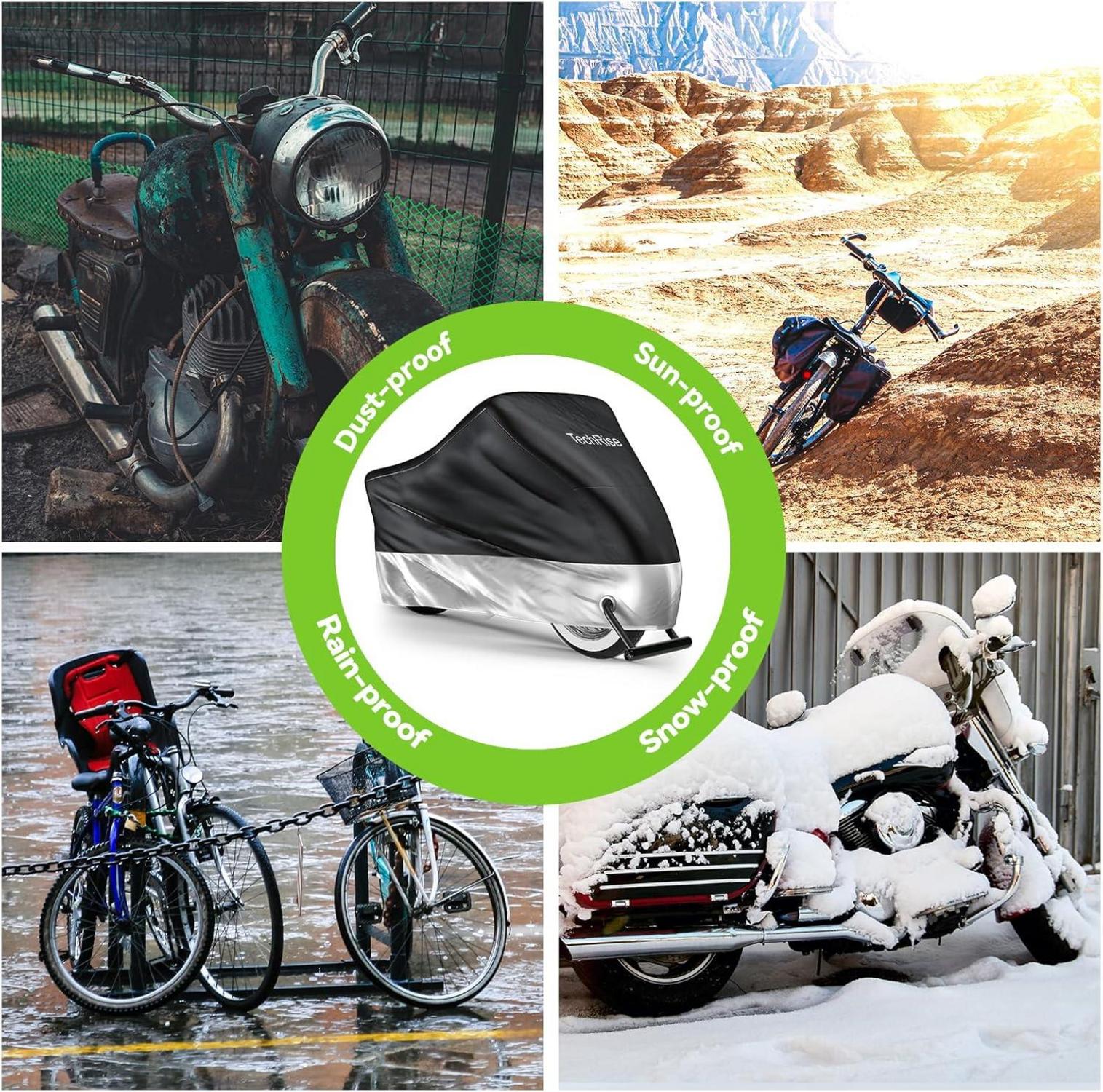 Fahrradabdeckung wasserdicht 210D Oxford 220x110x95 cm