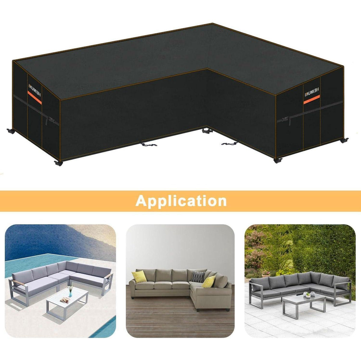 Wasserdichte Gartenmöbel Abdeckung L-Form für Lounge & Ecksofa
