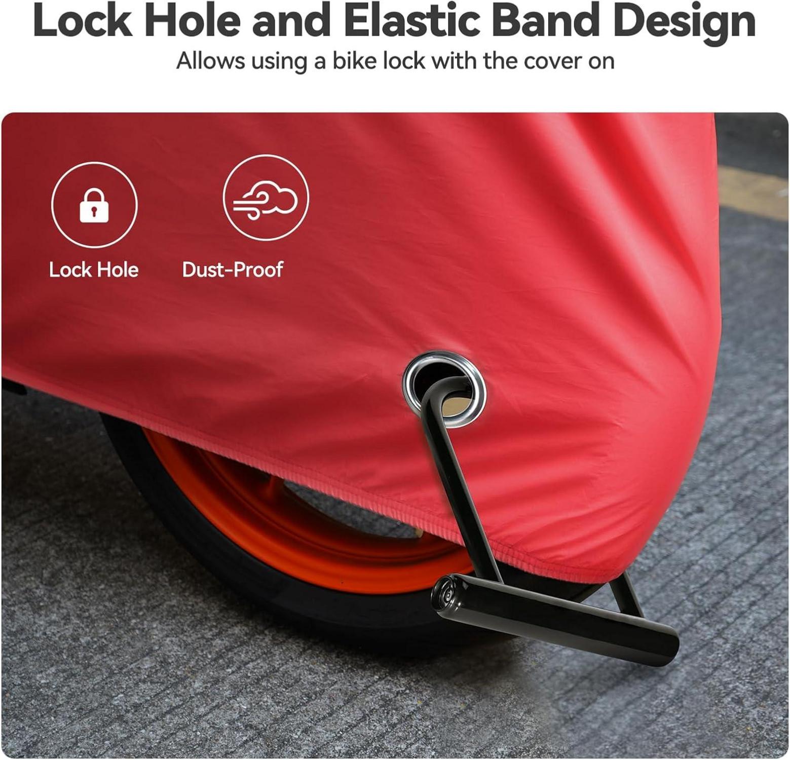Fahrradabdeckung für 2-3 Fahrräder wasserdicht 210D Oxford 220x110x95cm Rot