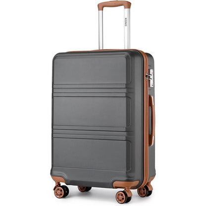Hartschalenkoffer L (65cm) Grau/Braun mit TSA Schloss
