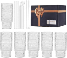 Cocktailgläser 6er Set Longdrinkgläser Gerippt mit