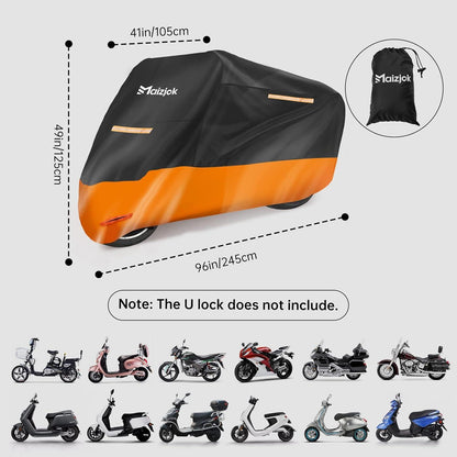 Motorrad Abdeckplane 210D Wasserdicht Garage Indoor Outdoor Winterfest