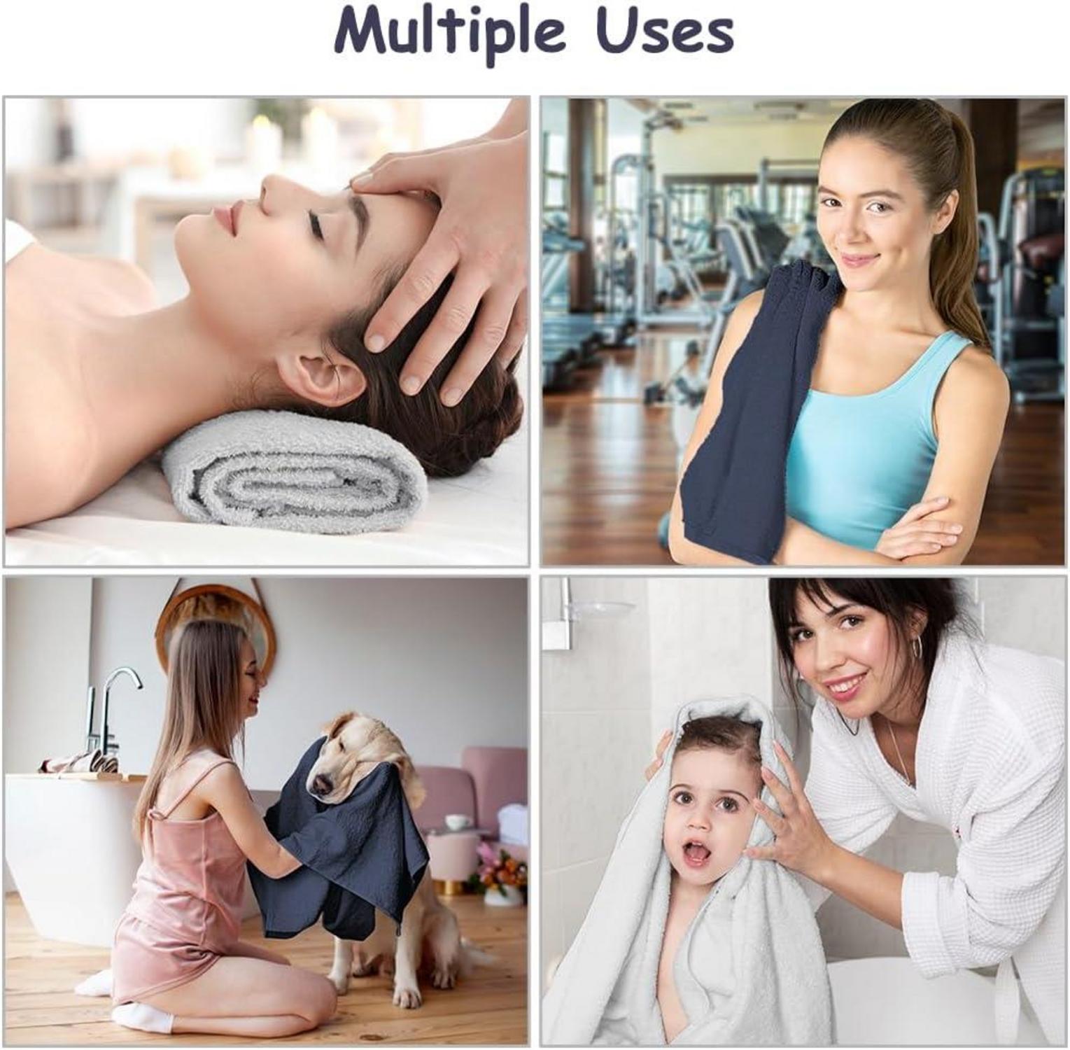 2er Set Mikrofaser Handtücher 70x140cm für Fitness und Sport