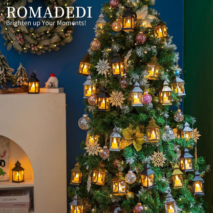 LED Laterne Set Schwarz Vintage Hochzeit Tischdekoration 10 Stück