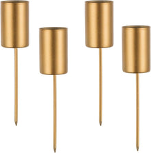 Romadedi Adventskranz Kerzenhalter Gold - 4er Set Stabkerzenhalter