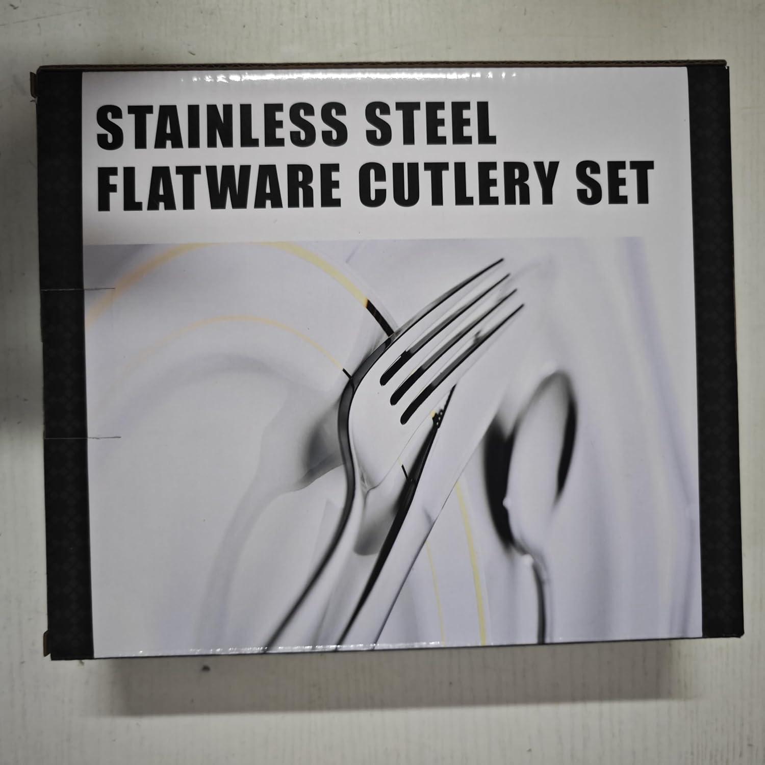 Bastwe 72-teiliges Edelstahl Besteckset für 12 Personen mit Steakmessern