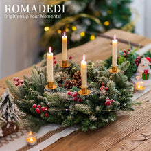 Adventskranz Kerzenhalter Gold 4er Set für Stabkerzen Metall