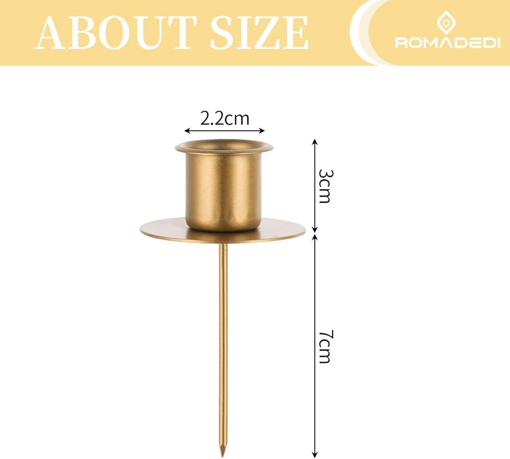 Adventskranz Kerzenhalter Gold Stabkerzen 4er Set Weihnachtsdeko