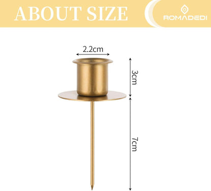 Adventskranz Kerzenhalter Gold Stabkerzen 4er Set Weihnachtsdeko