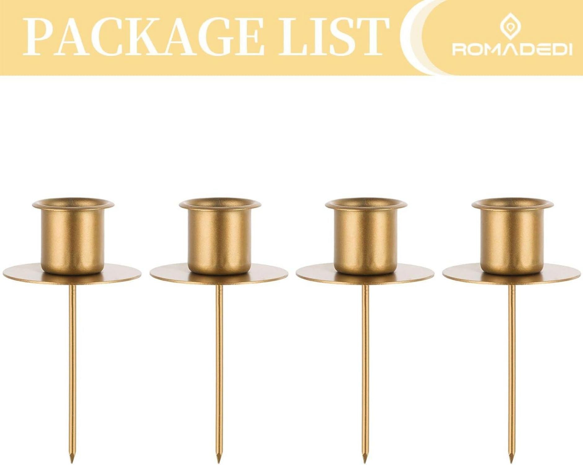 Adventskranz Kerzenhalter Gold Stabkerzen 4er Set Weihnachtsdeko