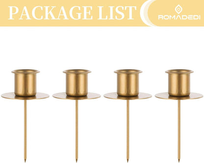 Adventskranz Kerzenhalter Gold Stabkerzen 4er Set Weihnachtsdeko