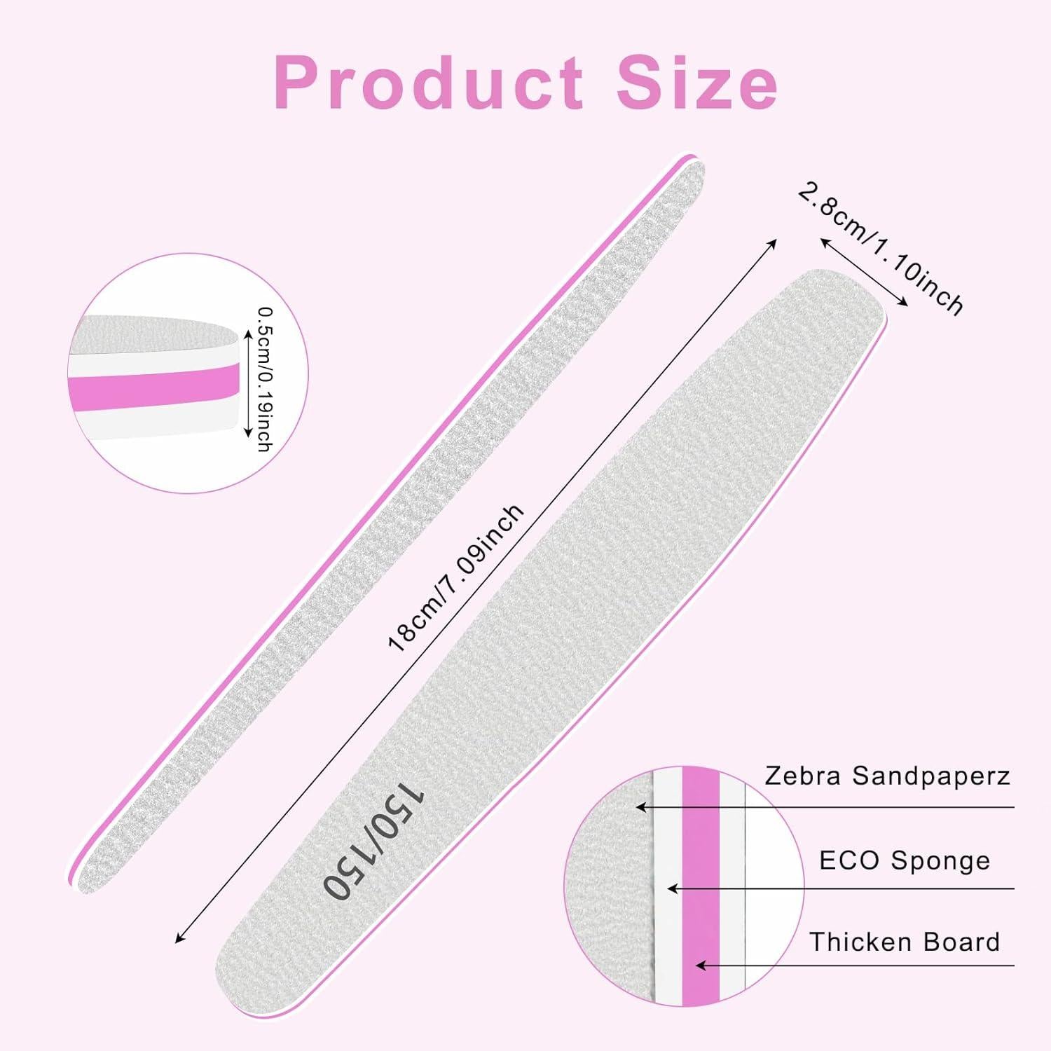 Professionelle Nagelfeilen Set 12 Stk. 150/150 für
