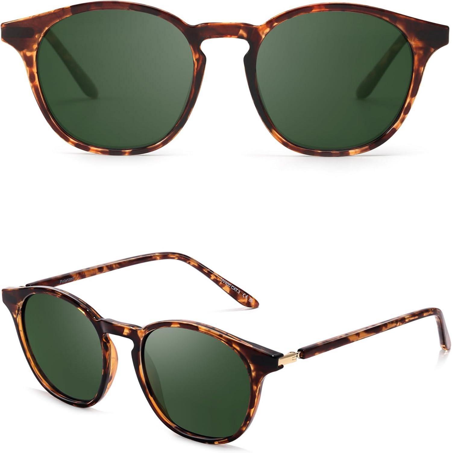 Polarisierte Retro Vintage Runde Herrensonnenbrille UV400 Sportbrille