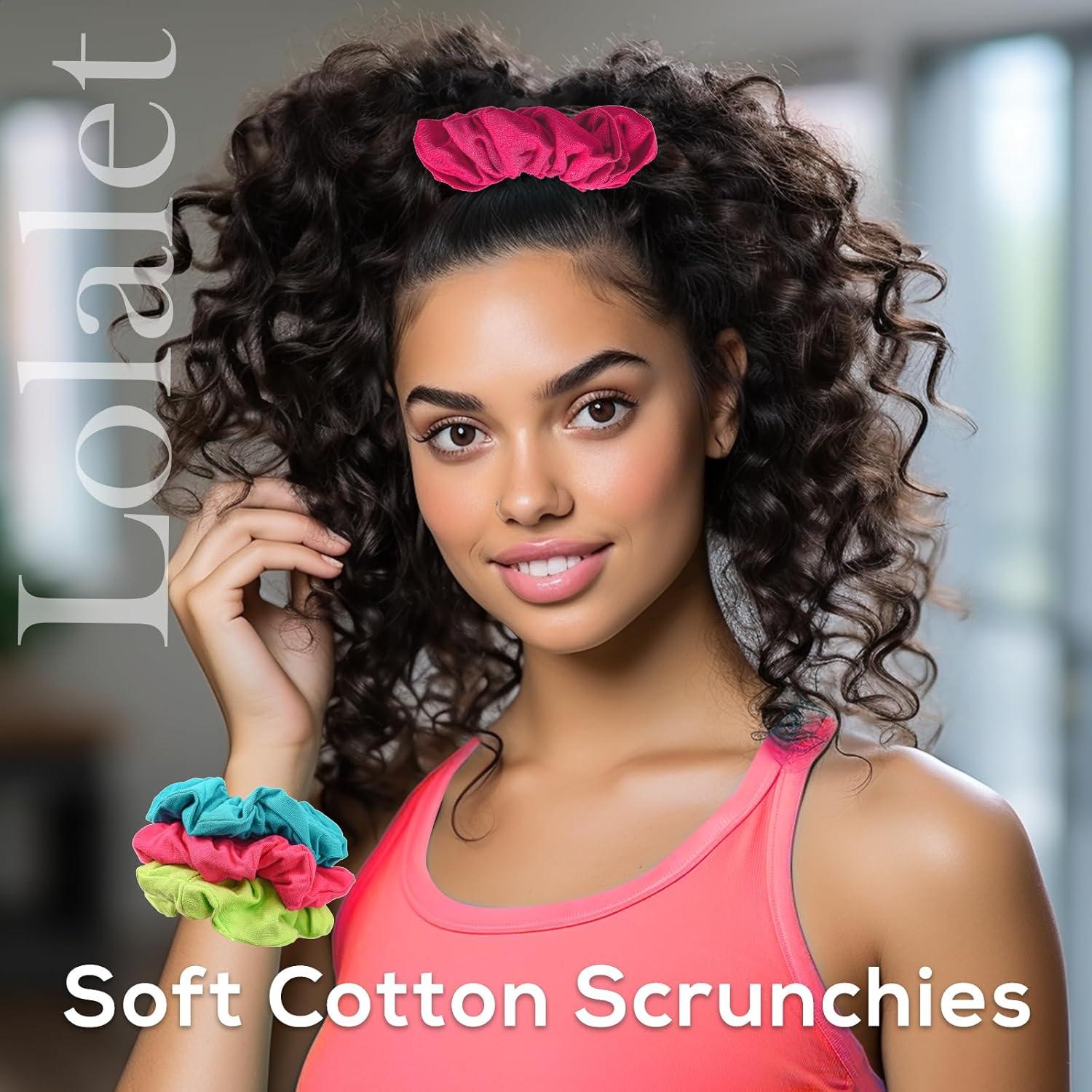 6er Set Lolalet Baumwolle Haargummis Scrunchies Damen