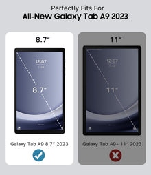 Samsung Galaxy Tab A9 8,7 Hülle 2023 Schwarz - Ständer