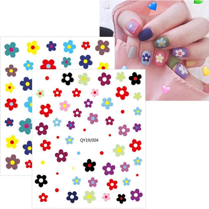 Nagelsticker für Kinder – Regenbogen Blumen Frucht Design