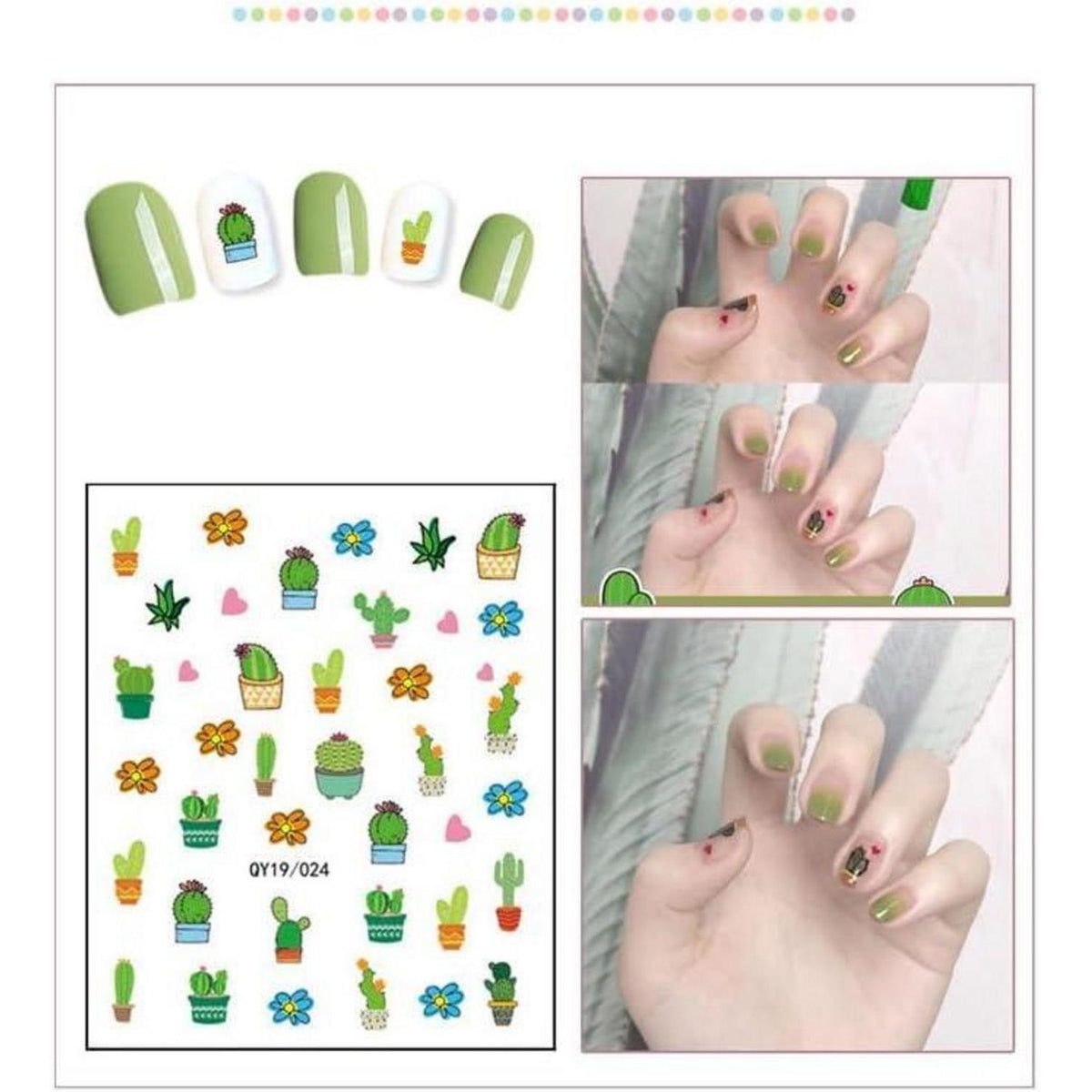 Nagelsticker für Kinder – Regenbogen Blumen Frucht Design