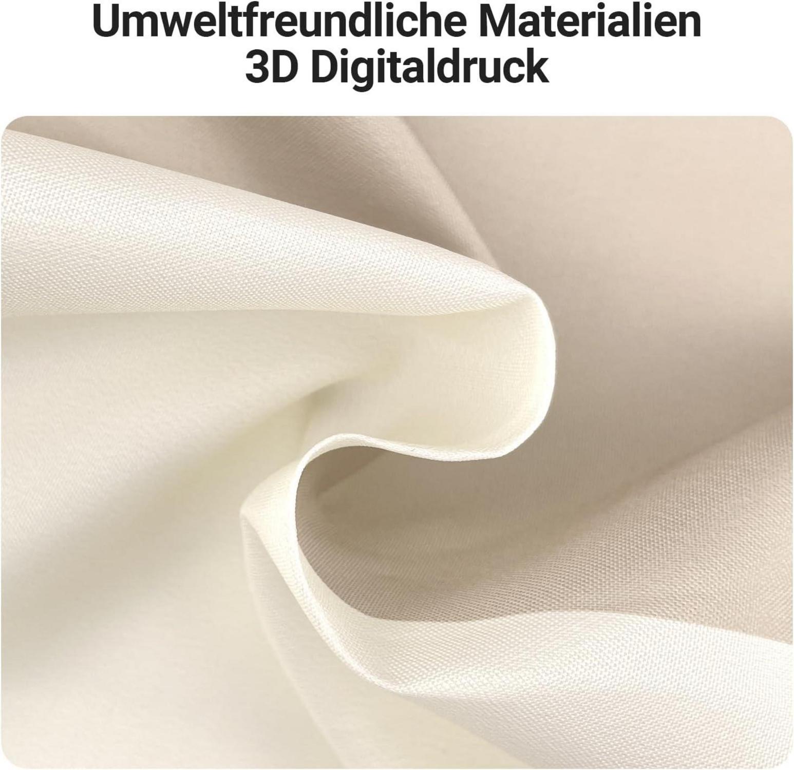 Duschvorhang Beige Streifen Antischimmel 180x180cm Polyester Textil