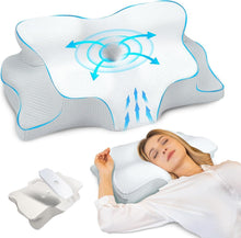 Orthopädisches Memory Foam Nackenkissen mit Eisseide Bezug