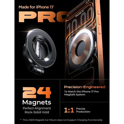 LISEN Auto Handyhalterung MagSafe 24x N52 Magnet iPhone 15