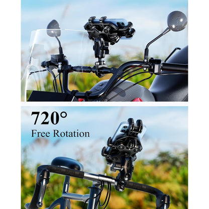 Motorrad Handyhalterung mit Vibrationsdämpfer & Anti-Shake