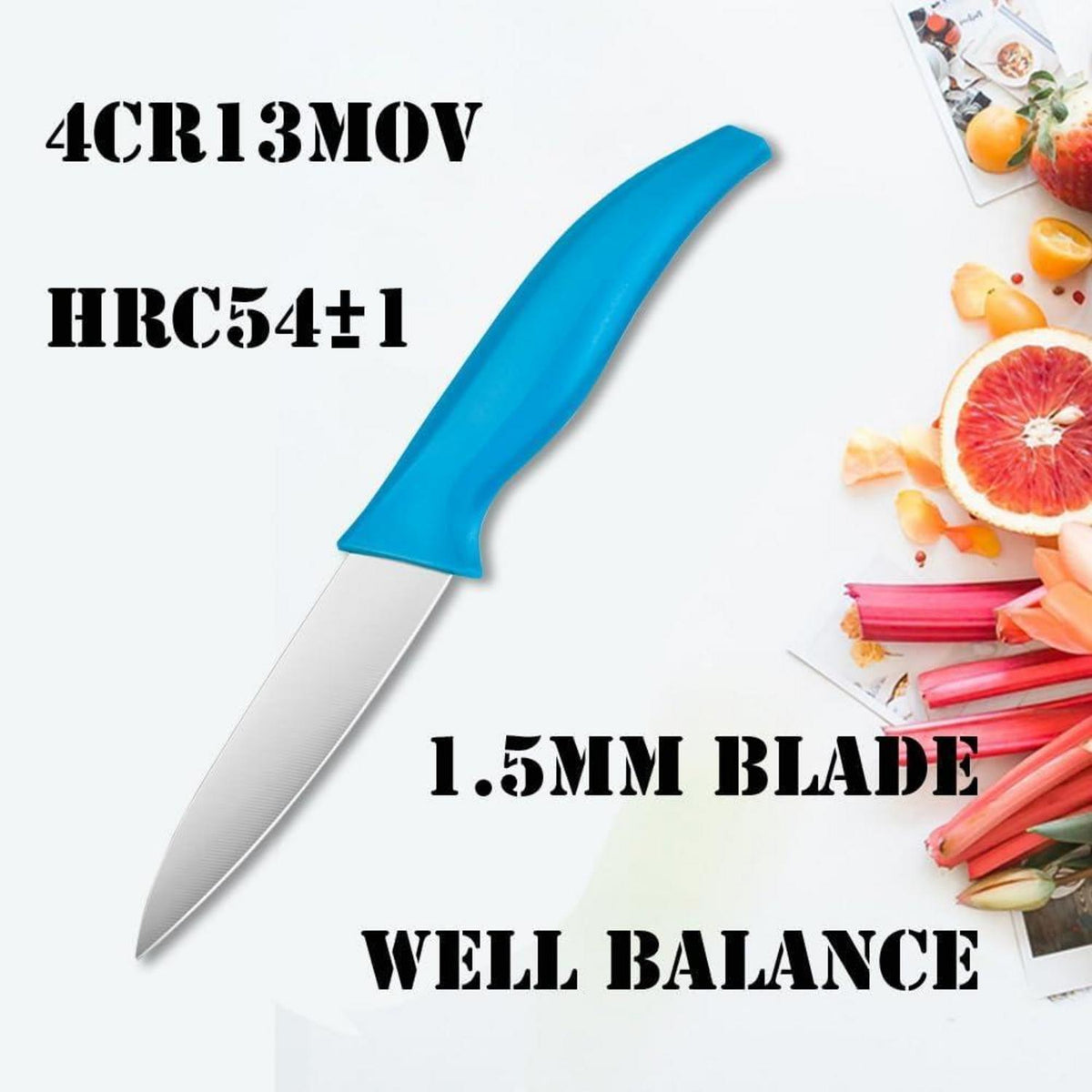 4-tlg. Küchenmesser Set | Obst, Gemüse & Schälmesser | Multicolor