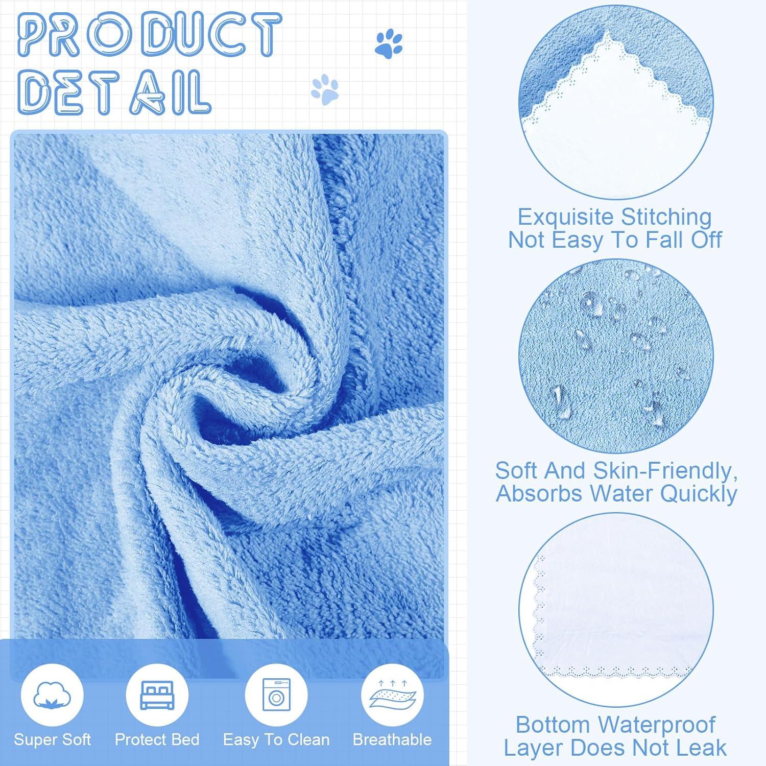 Panelee 10 Stück wasserdichte Meerschweinchen Decken Blau 18 x 24 Zoll