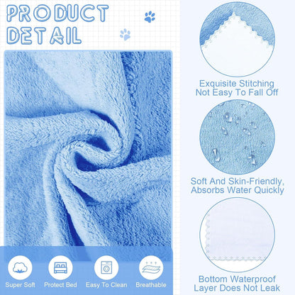 Panelee 10 Stück wasserdichte Meerschweinchen Decken Blau 18 x 24 Zoll