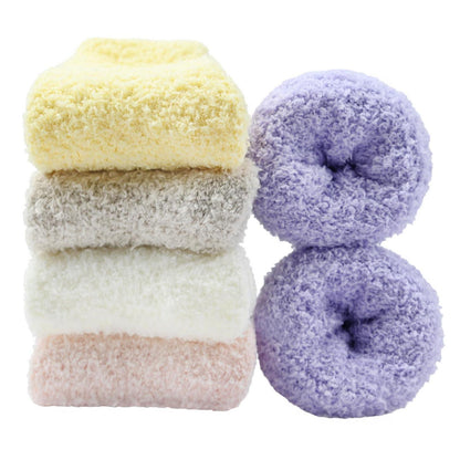 Flauschige Kuschelsocken Damen - 5 Paar Warme Wintersocken
