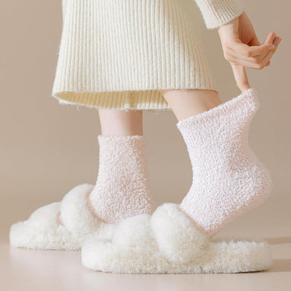 Flauschige Kuschelsocken Damen - 5 Paar Warme Wintersocken